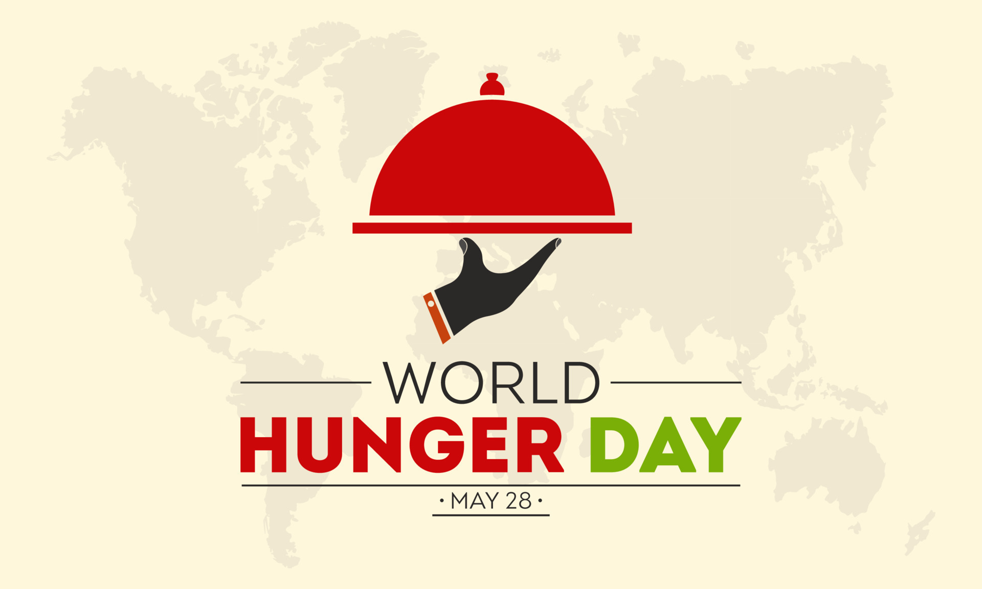 World hunger day is observed every year on 28th may. Vector