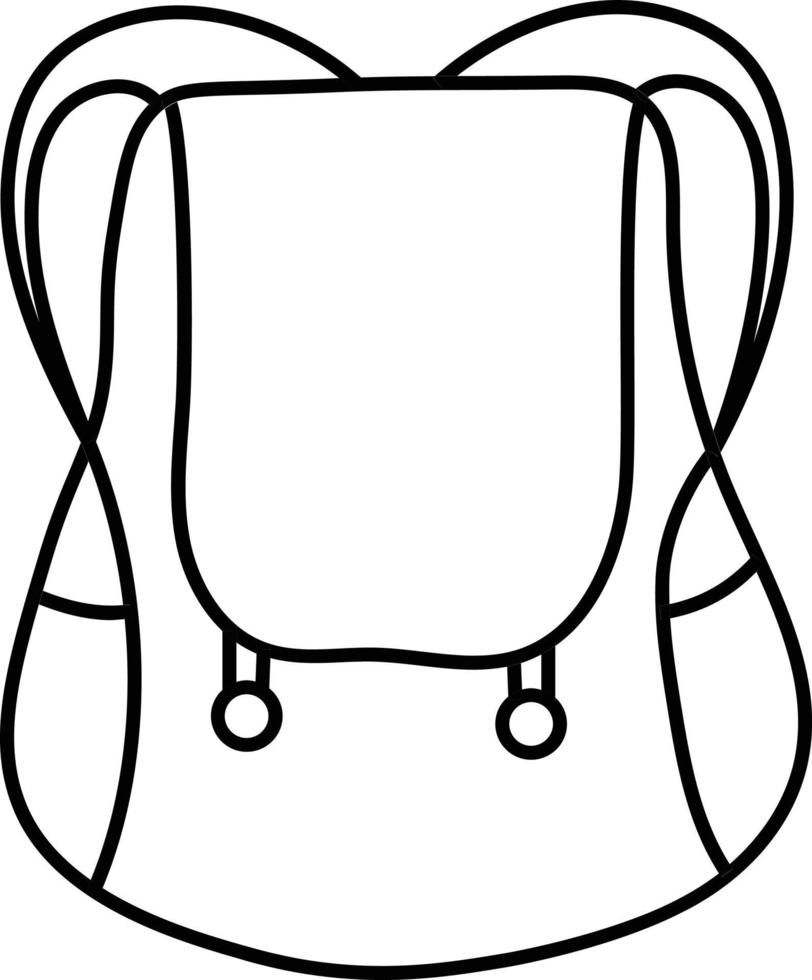 backpack line style icon design, Back to school and education theme Vector illustration