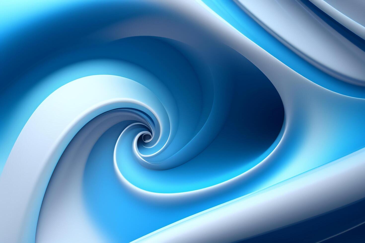 3D abstract background with wavy lines in blue and white colors. photo