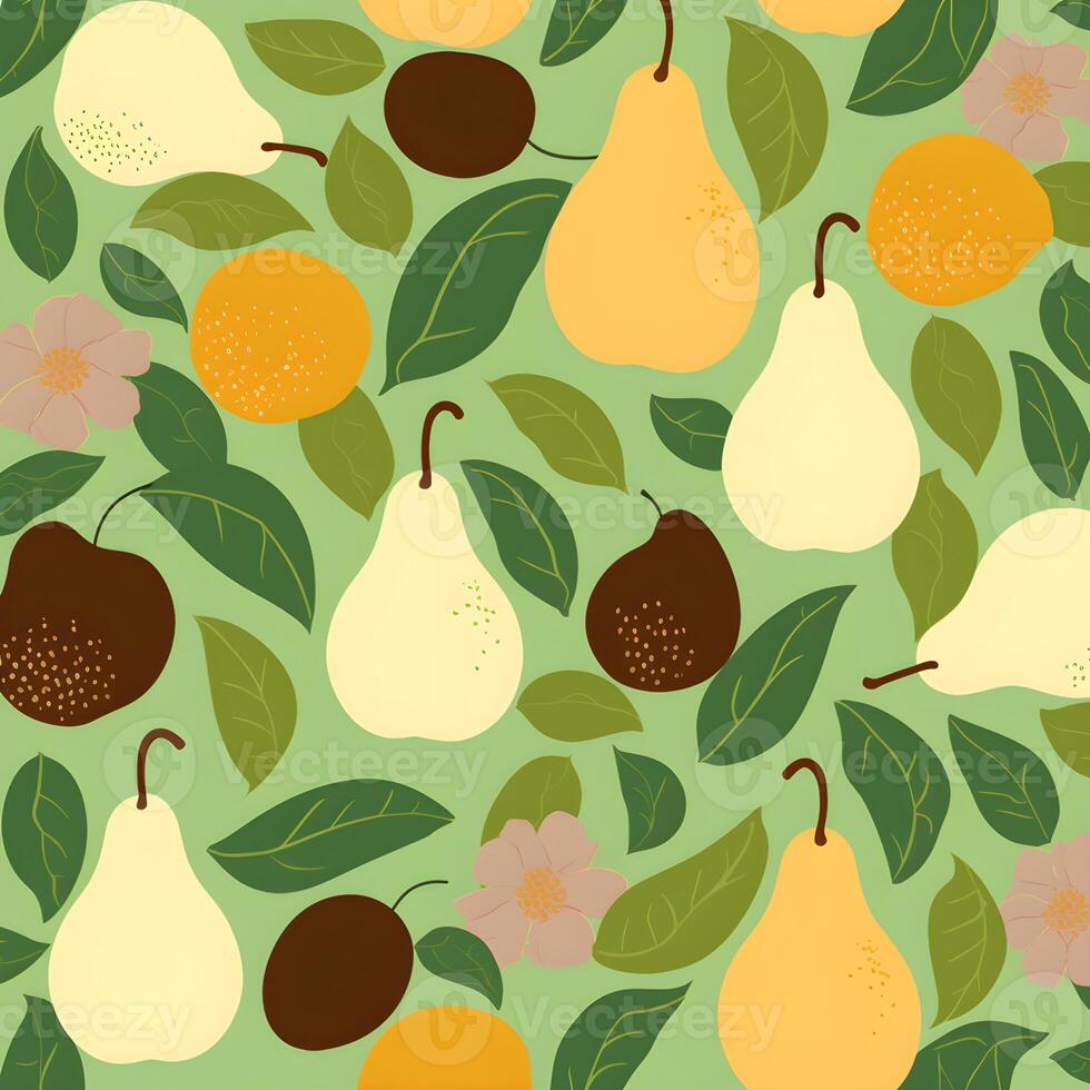 pear avocado and herbs fresh backgrounds pattern photo