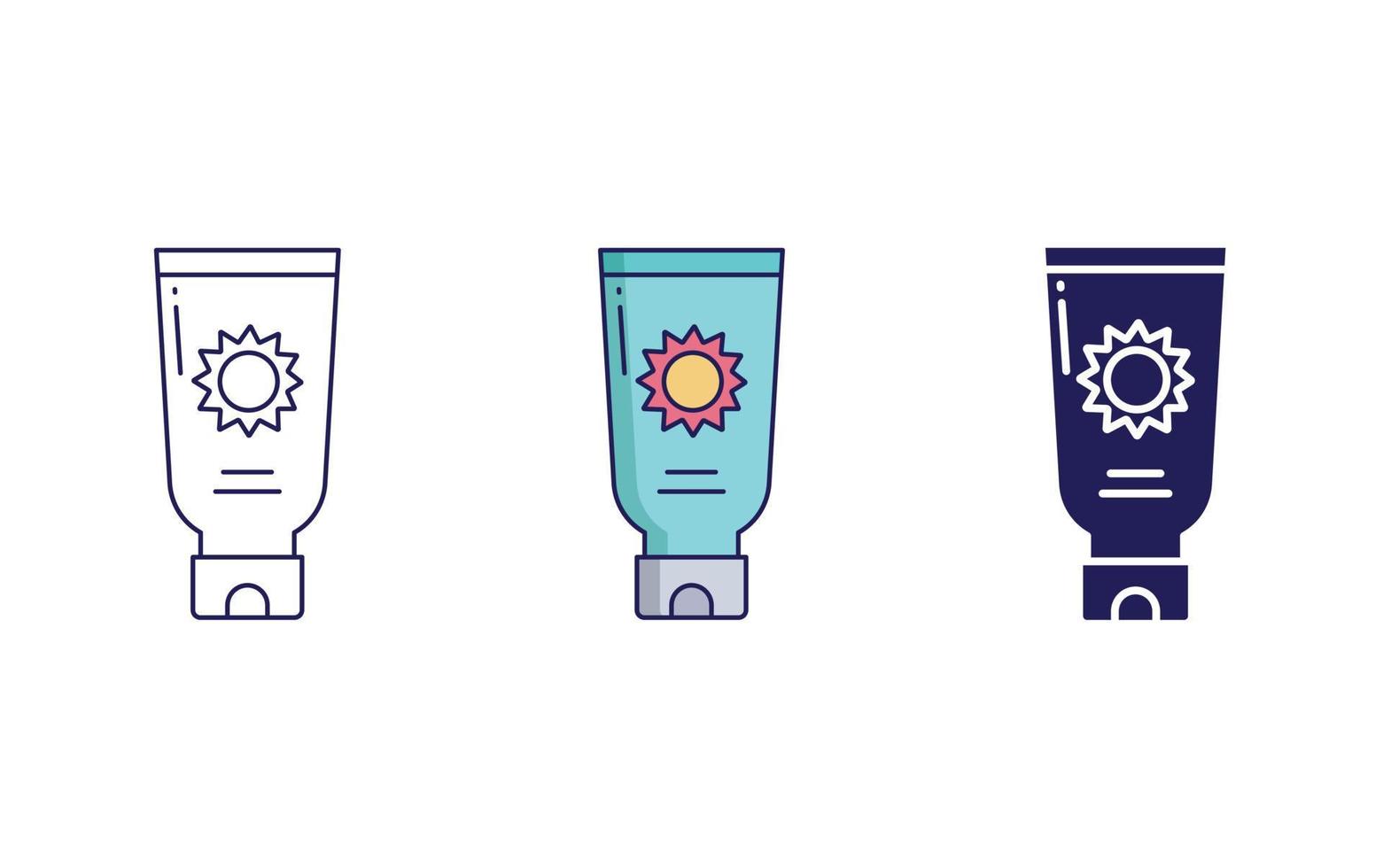 Sunscreen vector icon