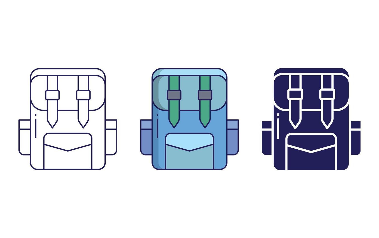 Backpack vector icon