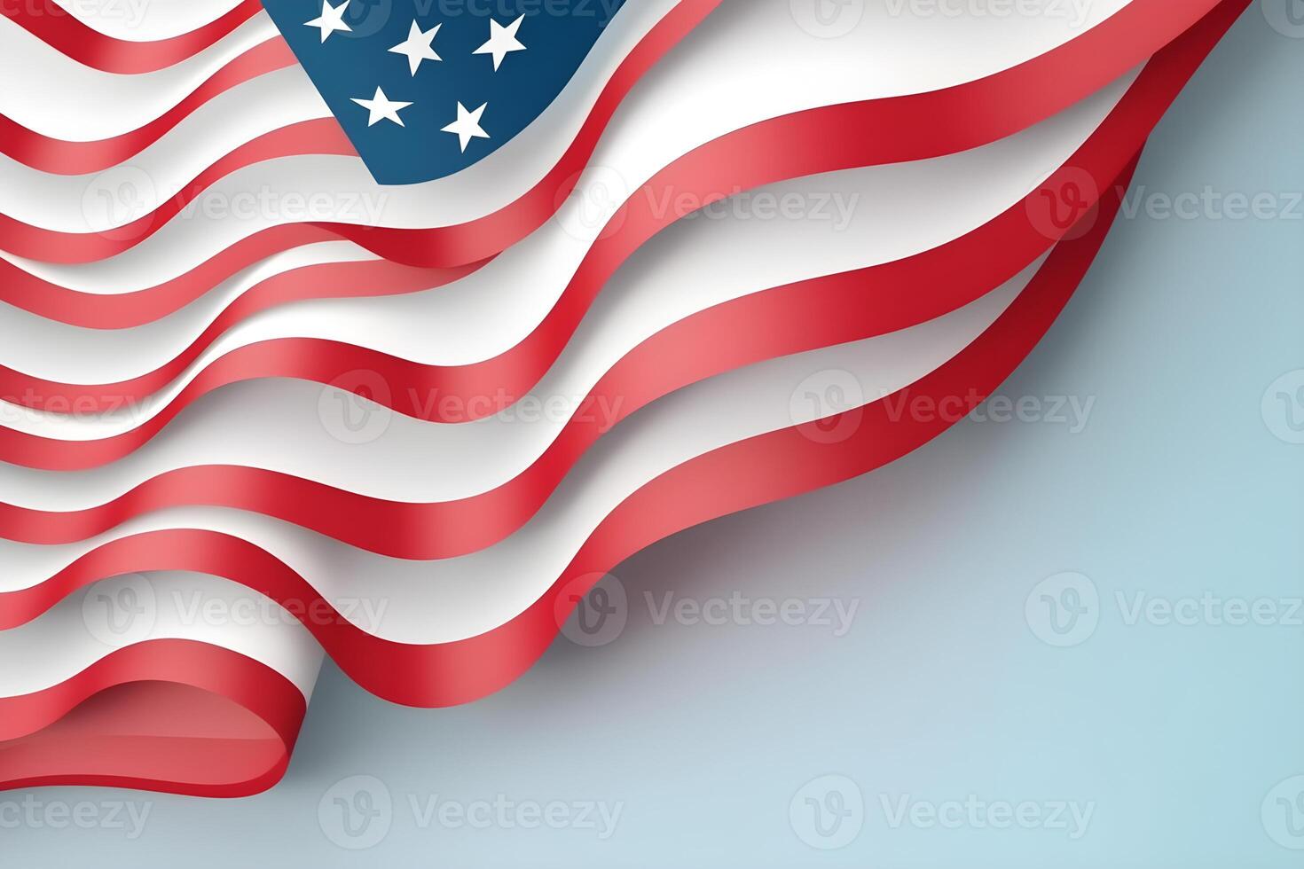 usa flag in futuristic, 3d, retro, fractal, oil painting, paper cut style, abstract, interior home design photo