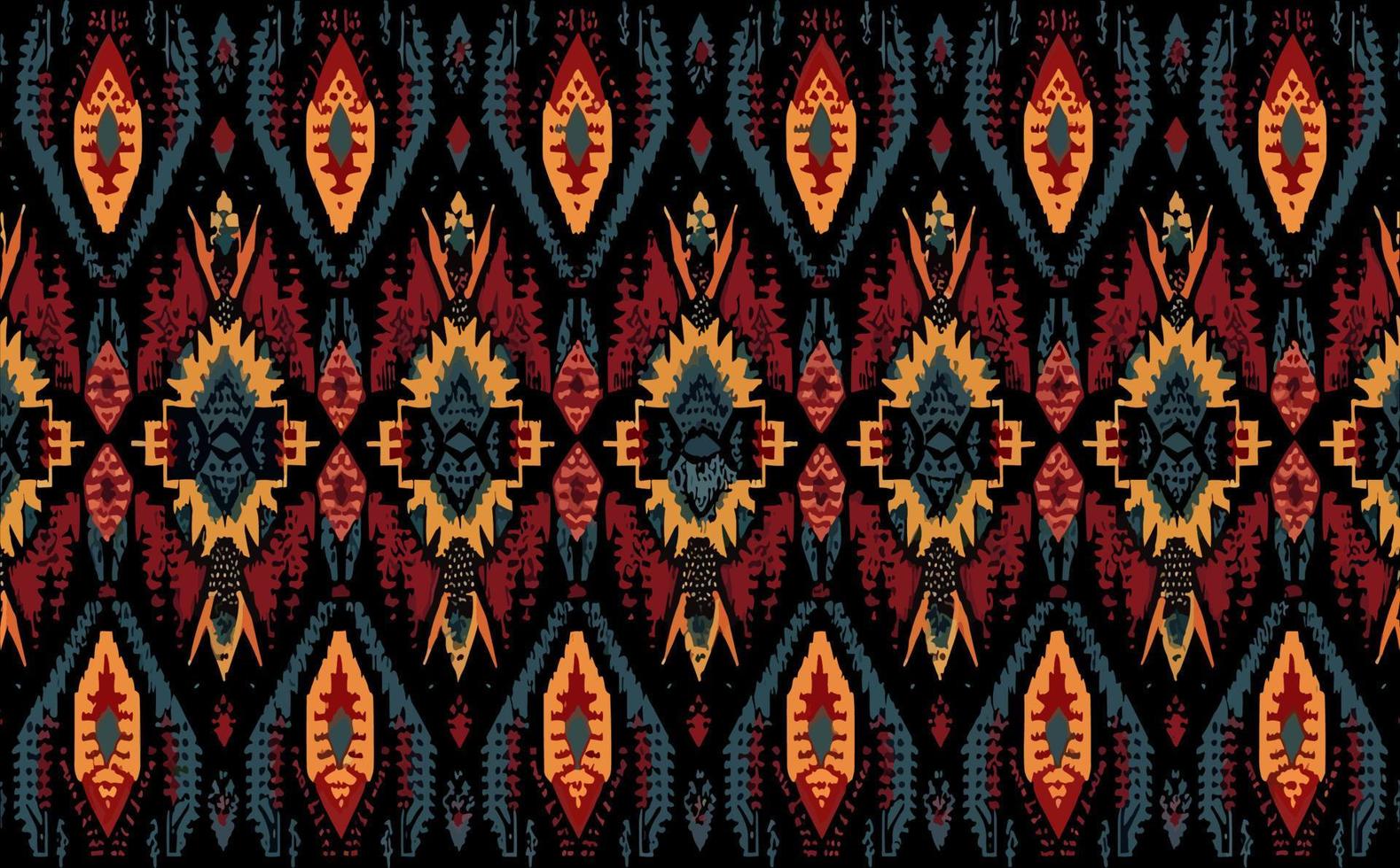 Ethnic abstract ikat pattern. Seamless pattern in tribal, folk embroidery, Mexican style. Aztec geometric art ornament print.Design for carpet, wallpaper, clothing, wrapping, fabric, cover, textile vector