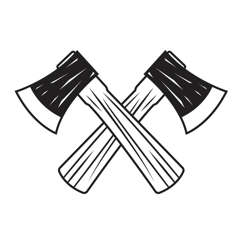 drawing two crossed axes. vector
