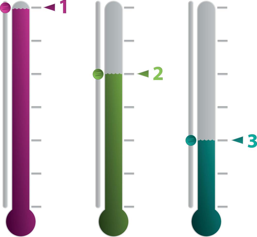 Infographics Design Elements With Level Indicators vector