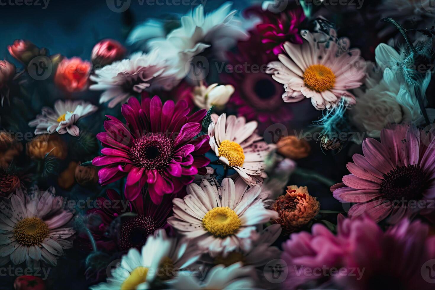 Colorful flower bouquet. Floral background. photo