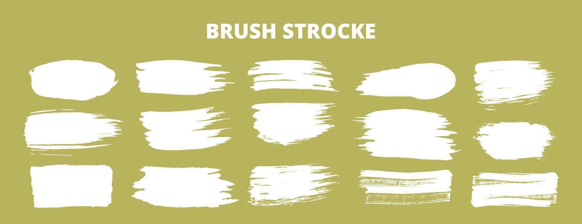 White color brush stroke big collection vector