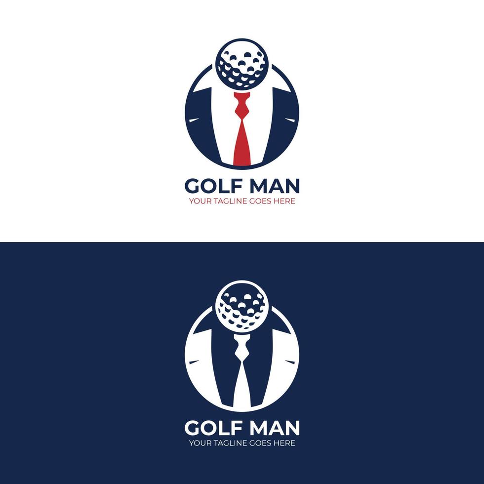 Golf man unique logo, suitable for your business because this logo is unique vector