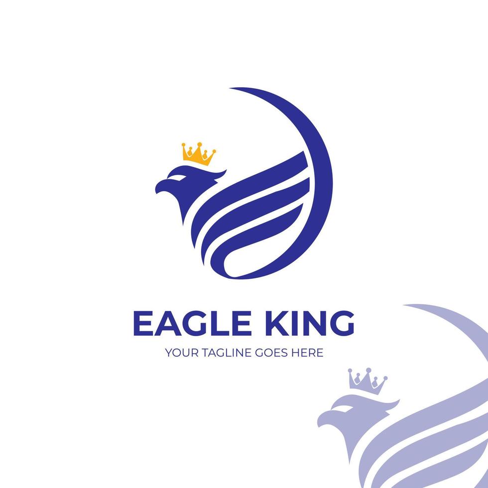 Flying King Eagle Vector Logo Design