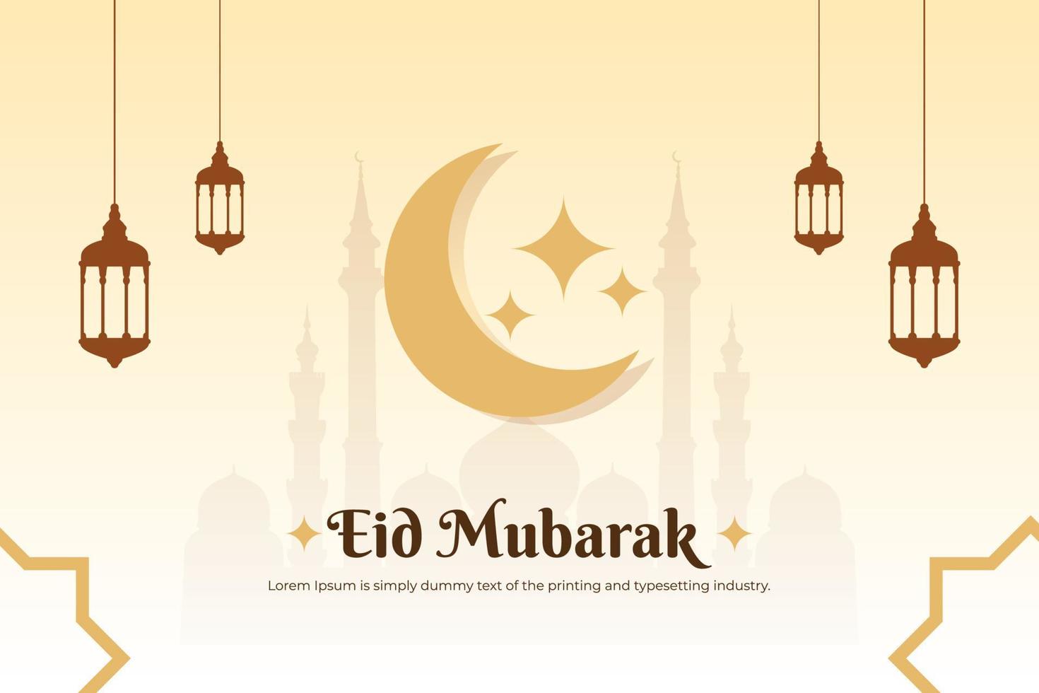 Eid Mubarak Background Design, suitable for your business social media vector