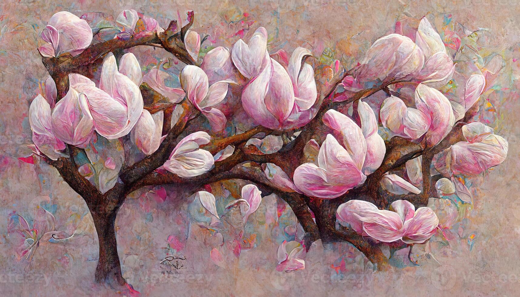 Nice background with cherry blossoms. photo
