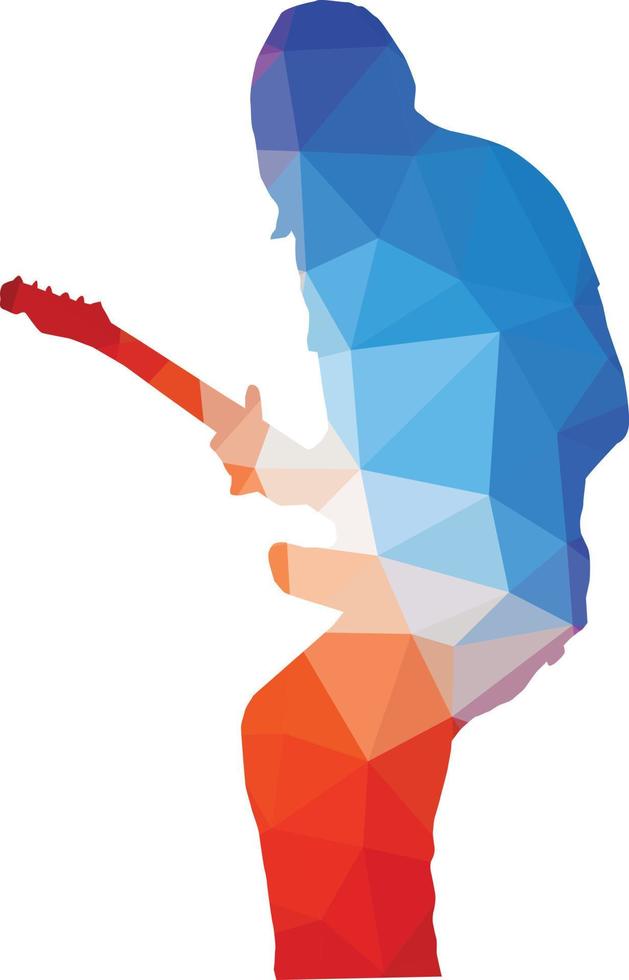 Graphics Of Guitarist Silhouette vector
