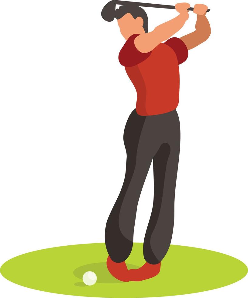 Image Of A Man Playing Golf vector