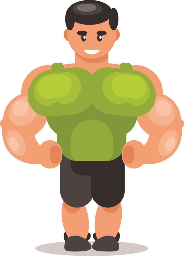 Image Of A Bodybuilder, Cartoon Graphics vector