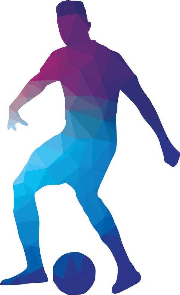 Image Of A Soccer Player Dribbling A Ball vector
