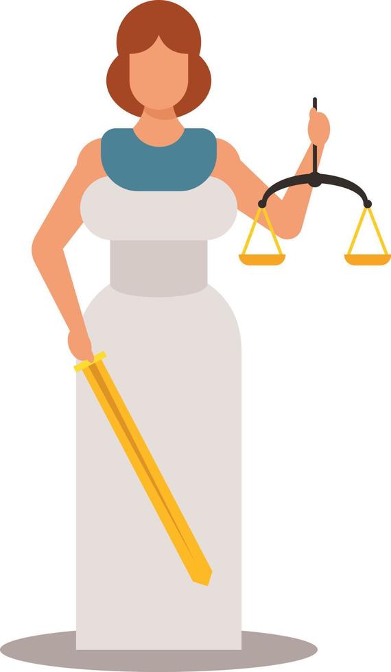 Image Of Themis, Greek Goddess Of Justice vector