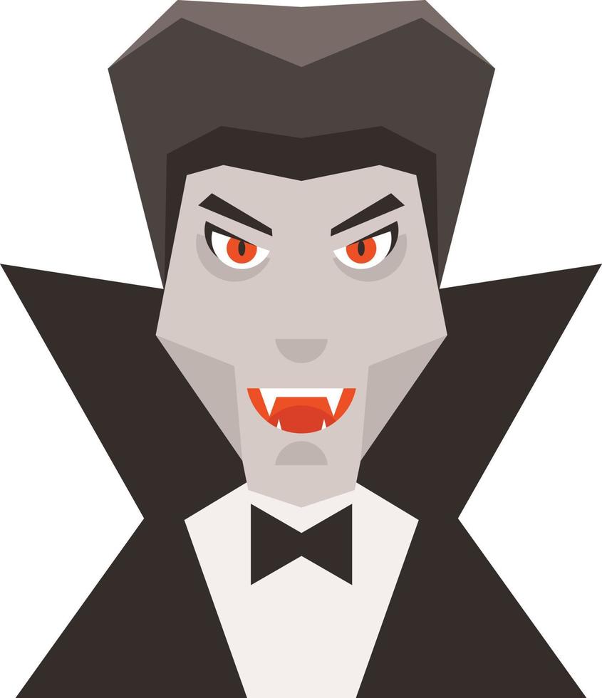 Image Of A Vampire With Scary Face, vector
