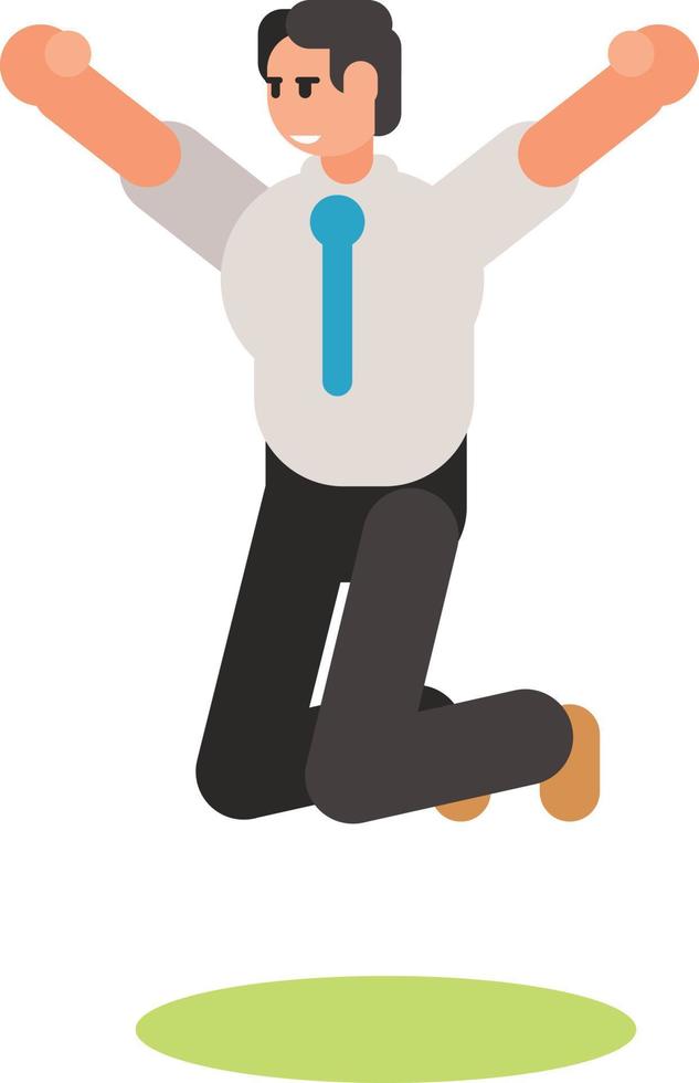 Businessman Jumping In Joy vector
