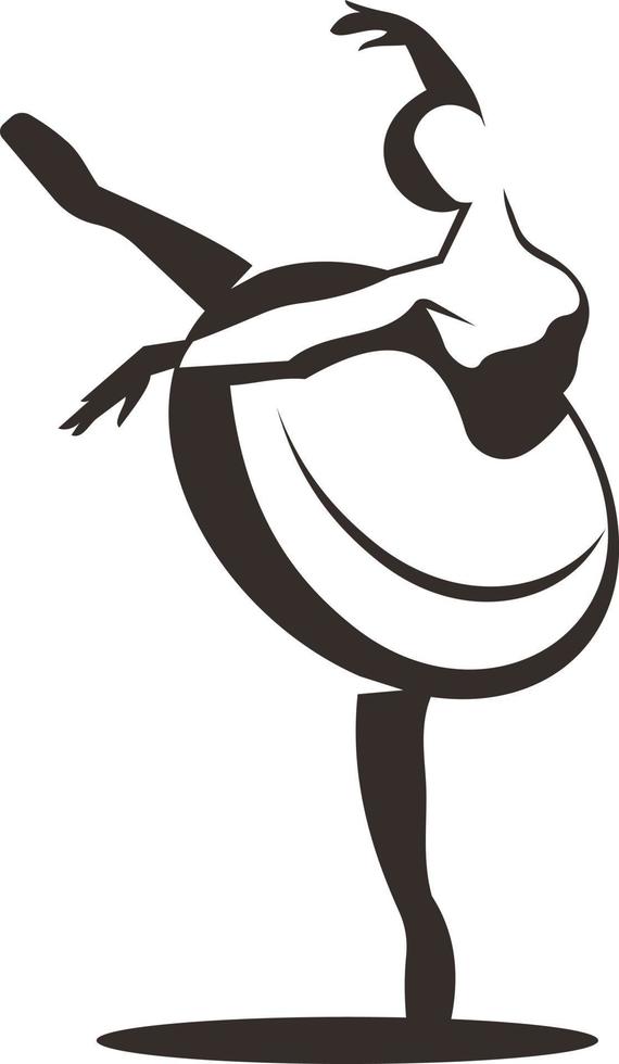 Graphics Of Ballet Dancer Silhouette vector