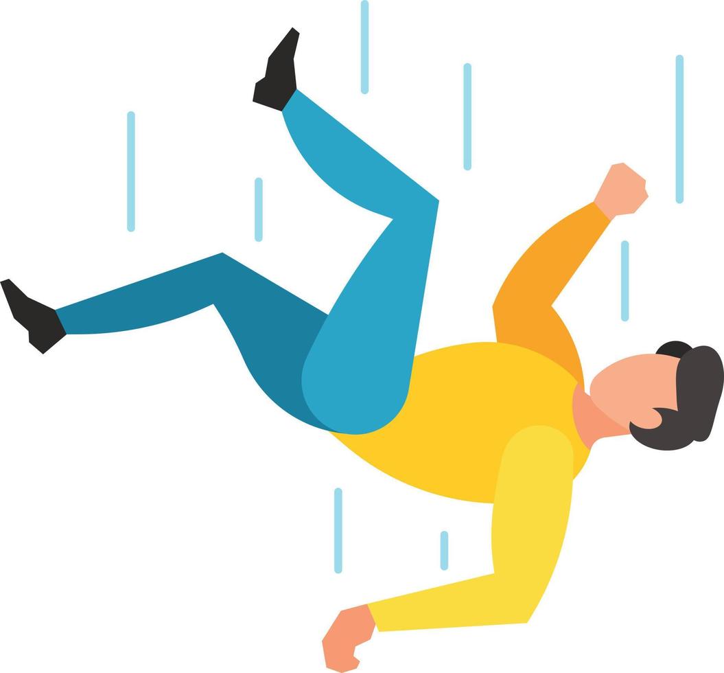 Image Of A Man In The Air vector