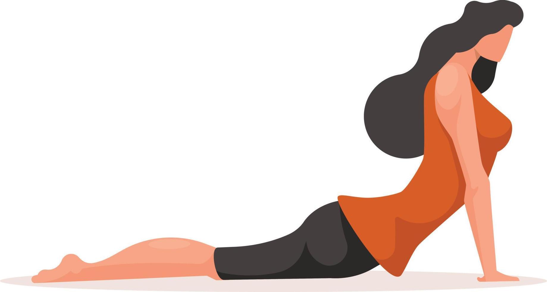 Image Of A Woman Practicing Yoga vector