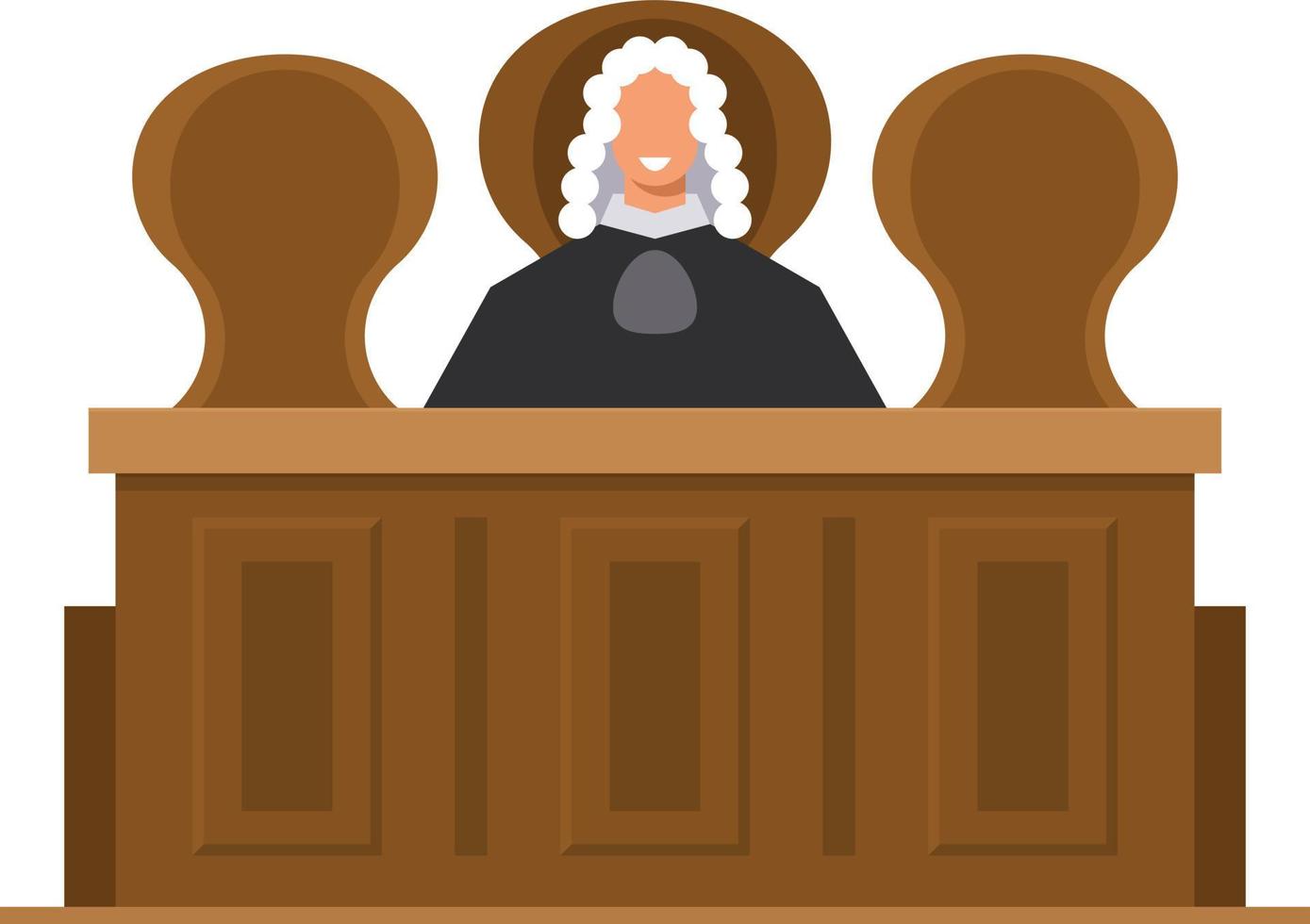 Image Of A Judge In The Courthouse vector