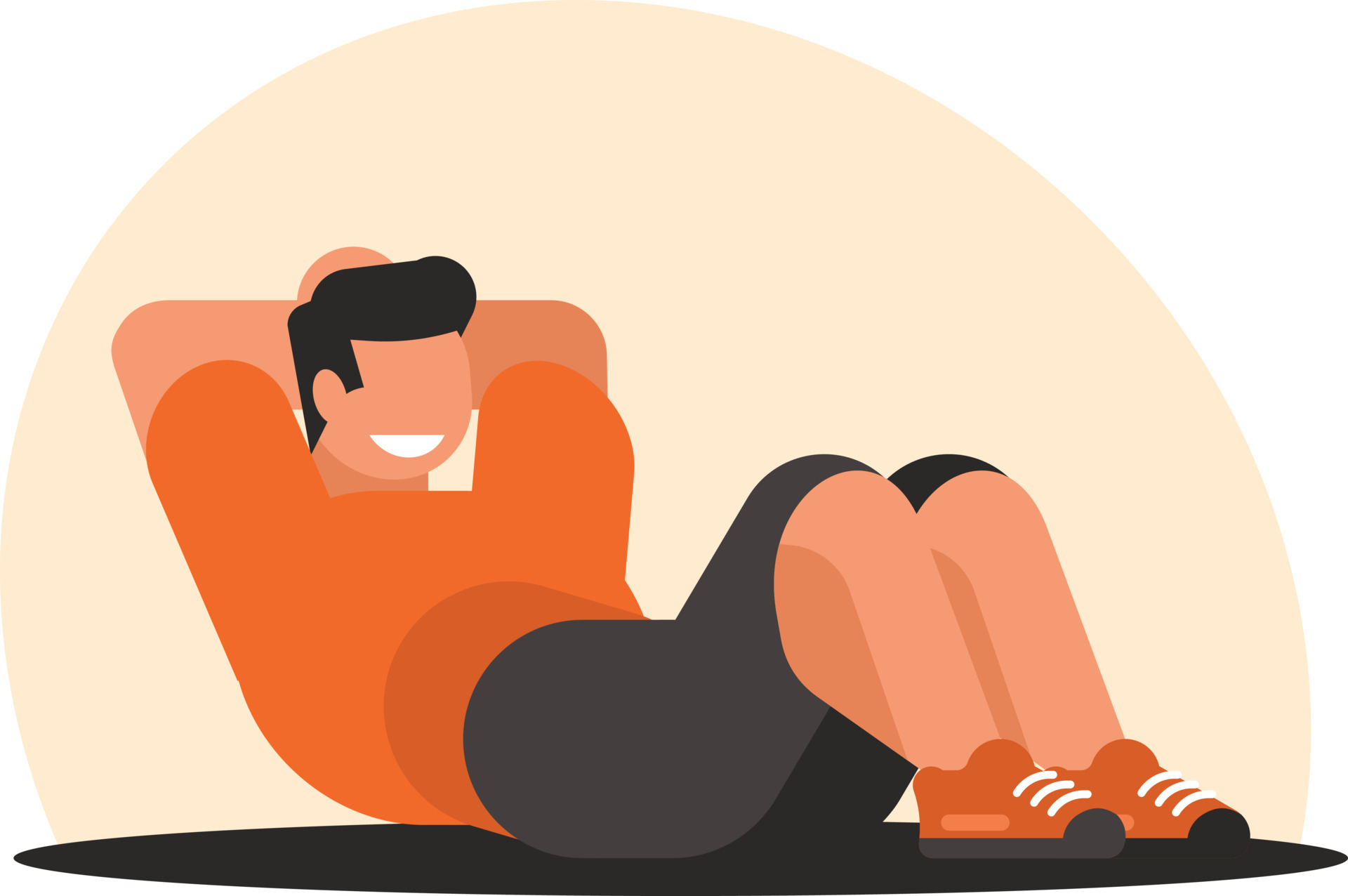 Image Of A Guy Doing Crunches 22968418 Vector Art at Vecteezy