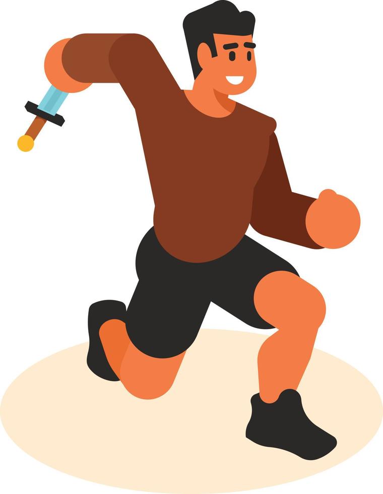 Image Of A Man Throwing A Knife vector