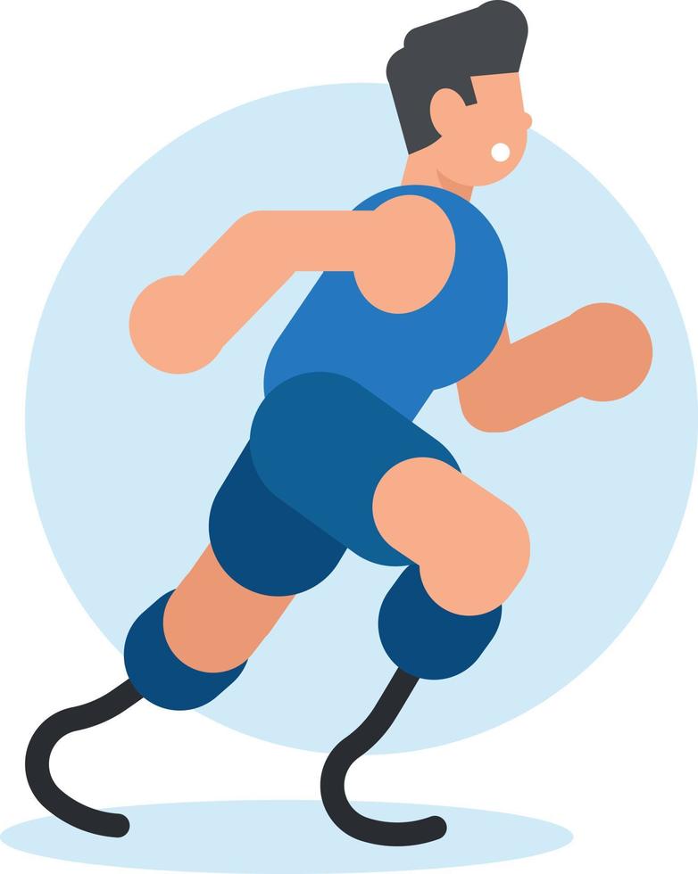 Image Of A Disabled Runner vector