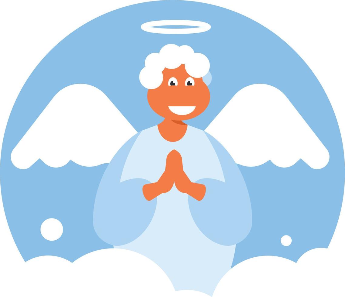 Image Of An Angel In The Sky vector