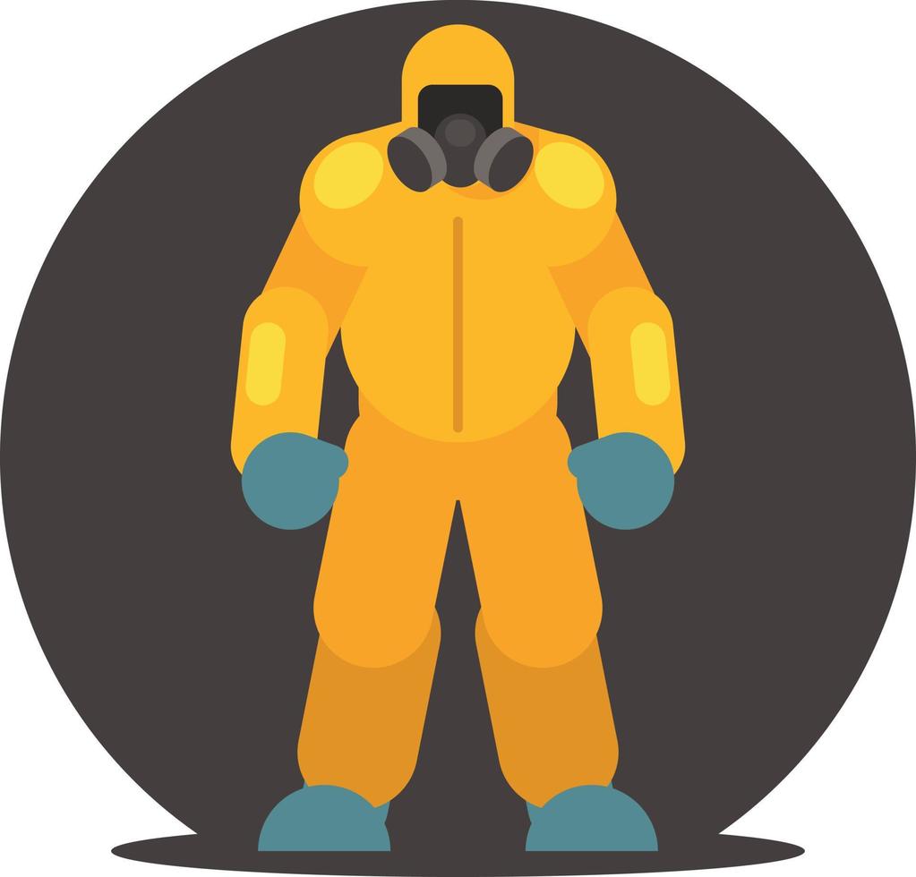 Image Of A Man Wearing A Protective Suit vector