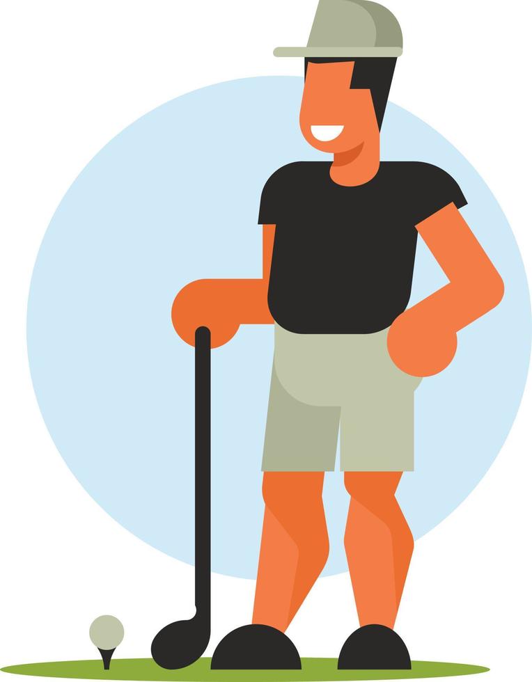 Image Of A Golf Player vector