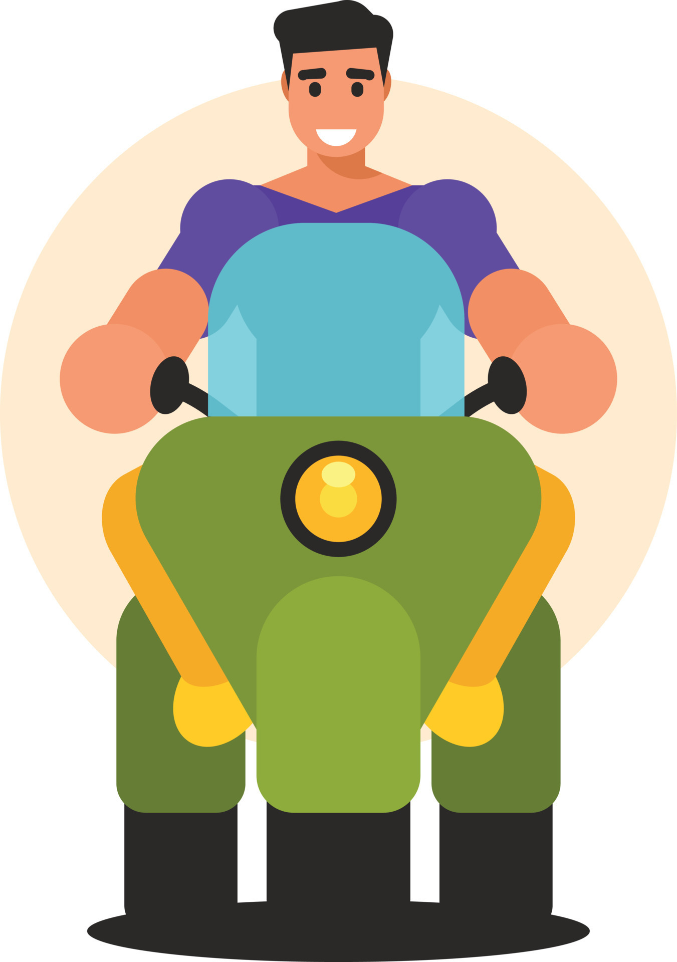 Graphics Of A Tricycle Driver 22968541 Vector Art at Vecteezy