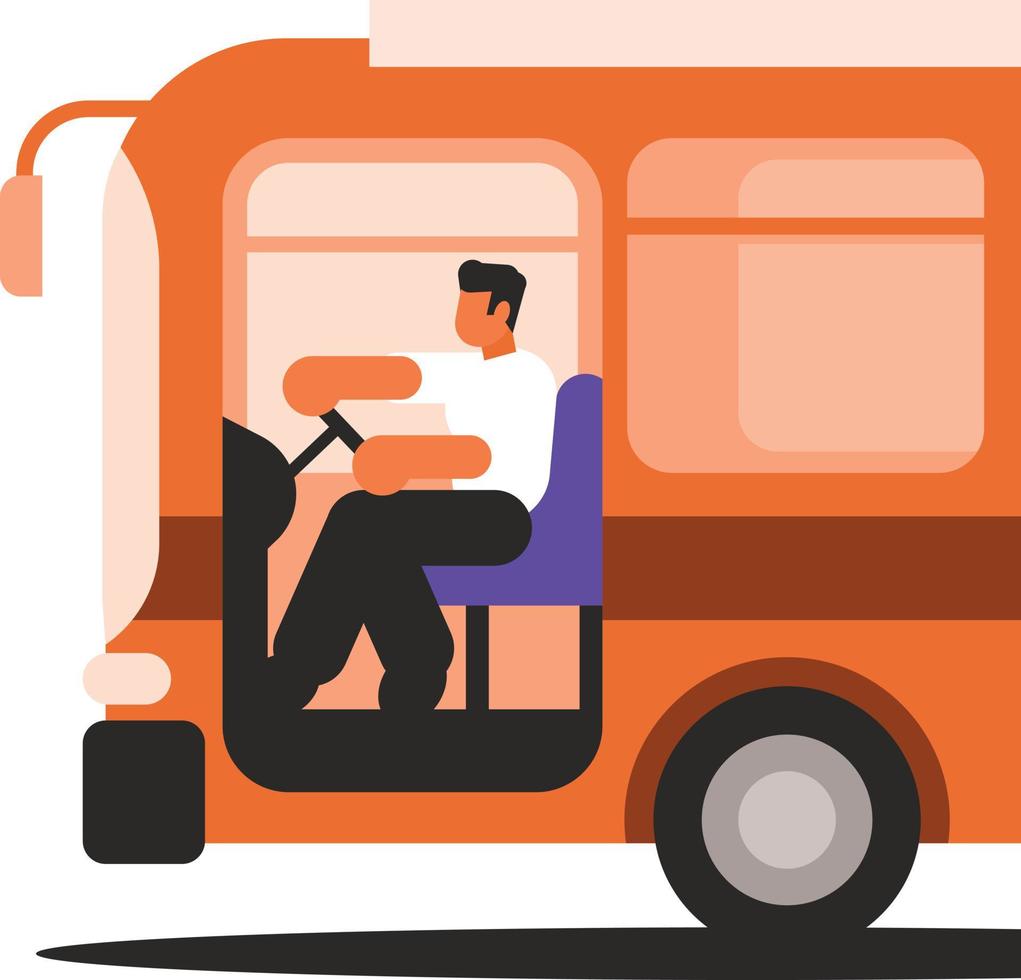 Image Of A Bus Driver vector