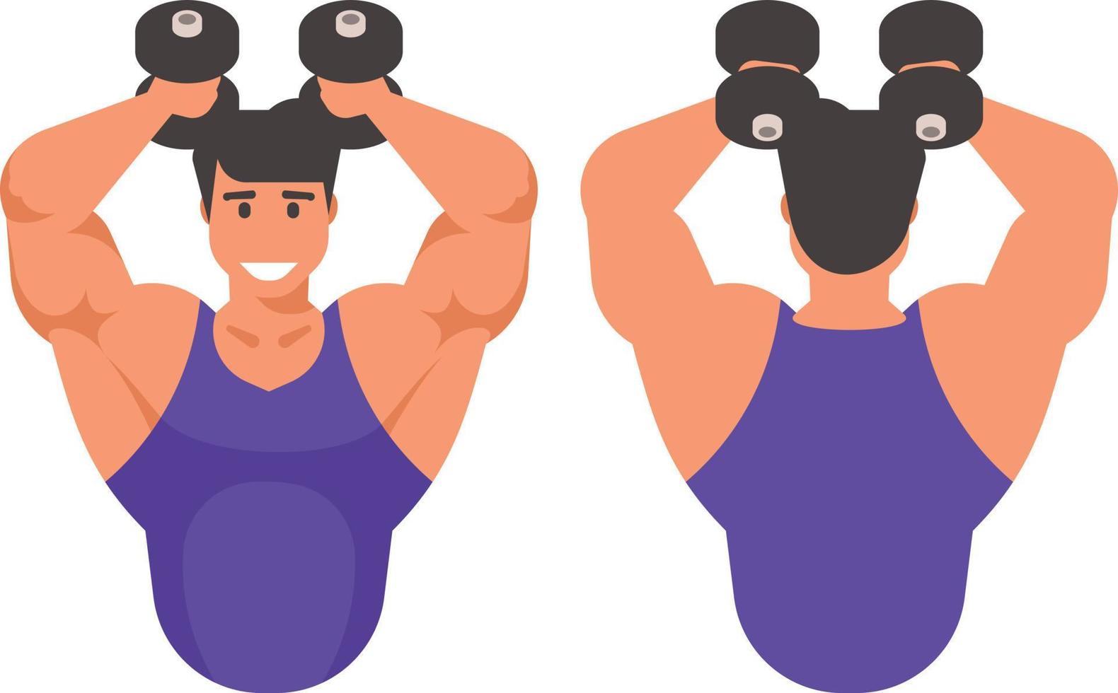 Athlete Lifting Weights vector