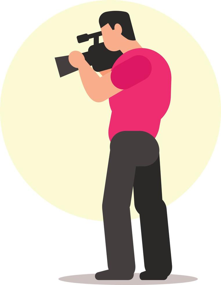 Image Of A Camera Operator vector