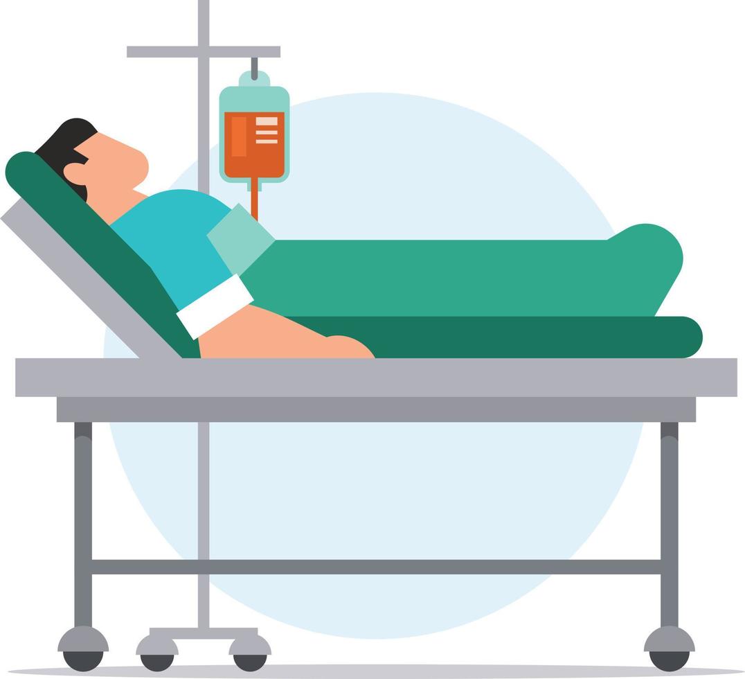 Image Of A Man In Hospital vector