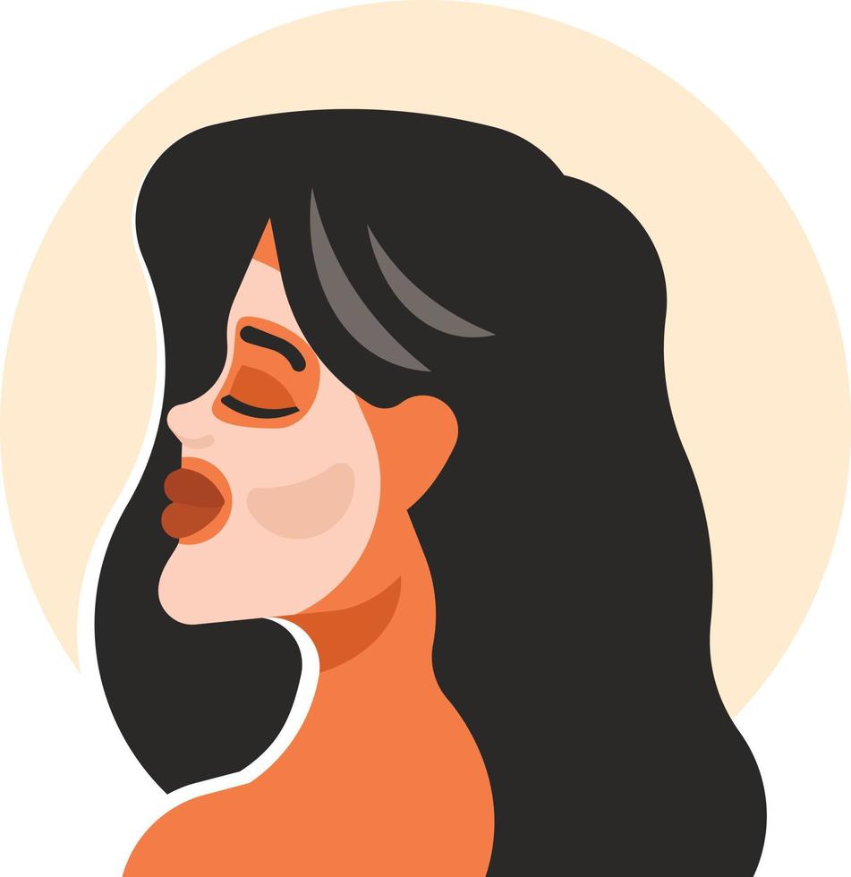 Clay Mask On Woman's Face vector