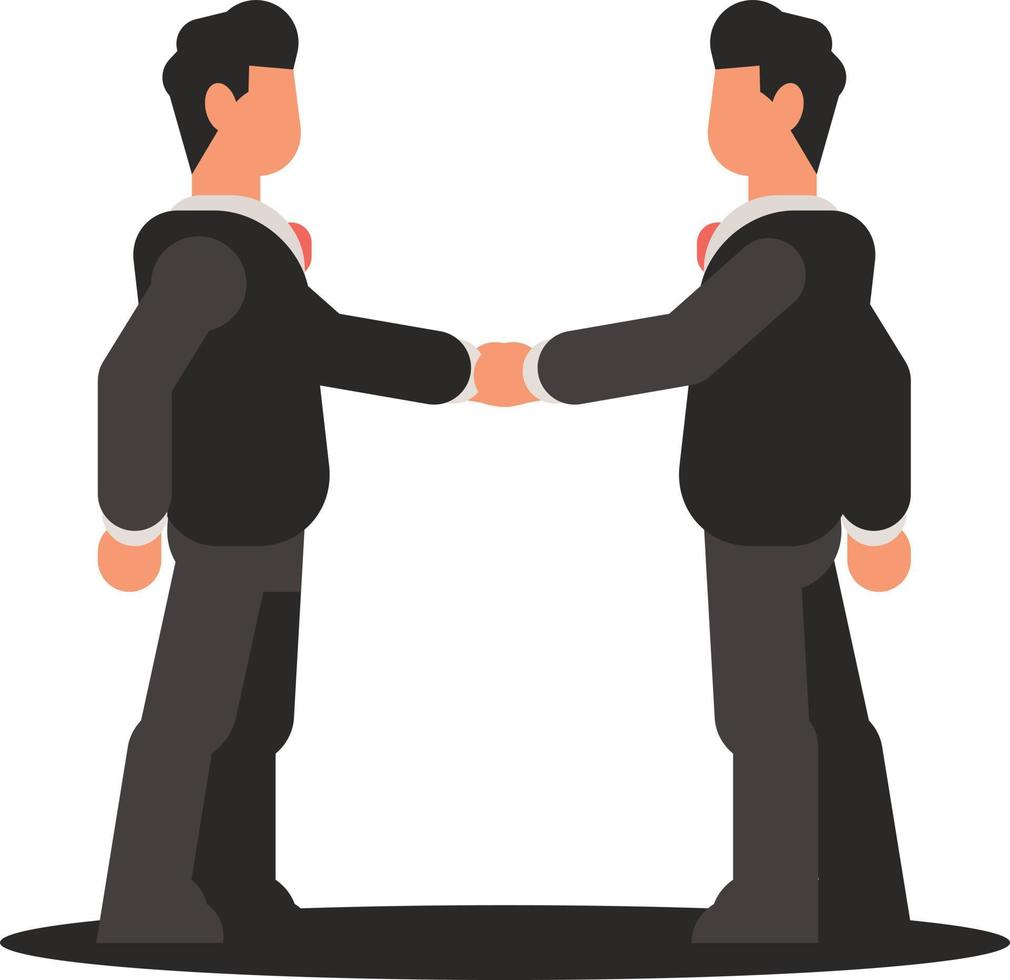 Graphics Of Two Businessmen Shaking Hands vector