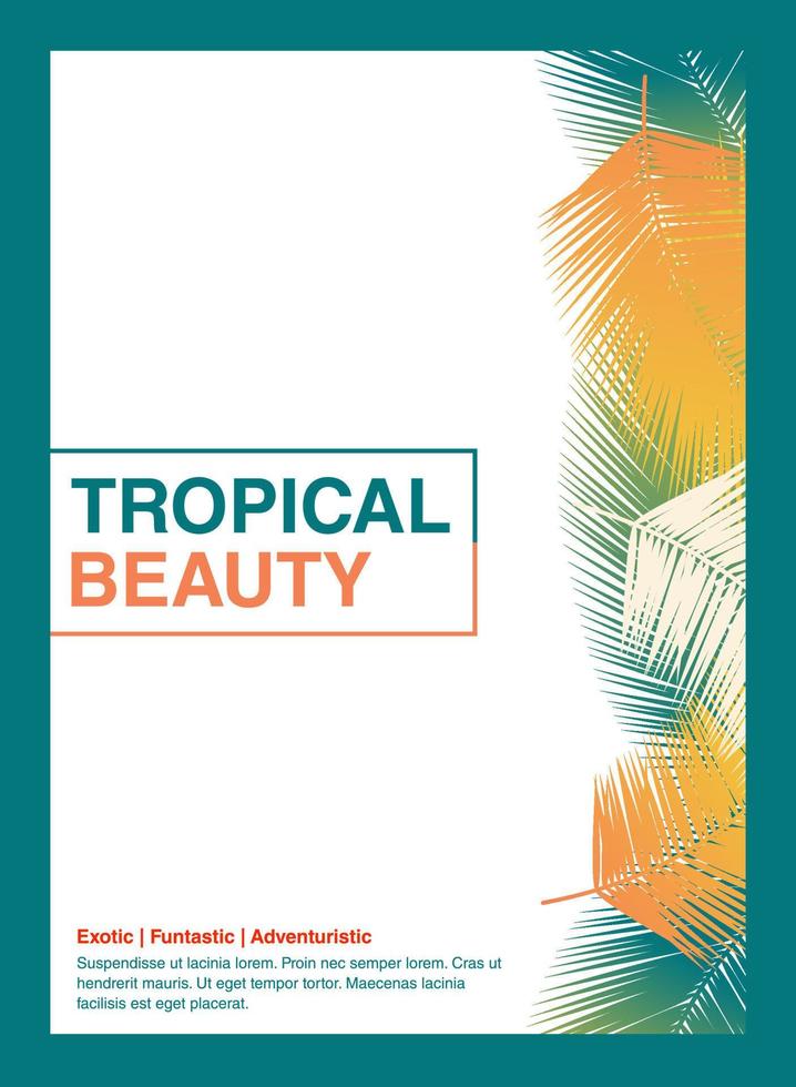 Tropical background for banner, book cover, advertising, and more vector