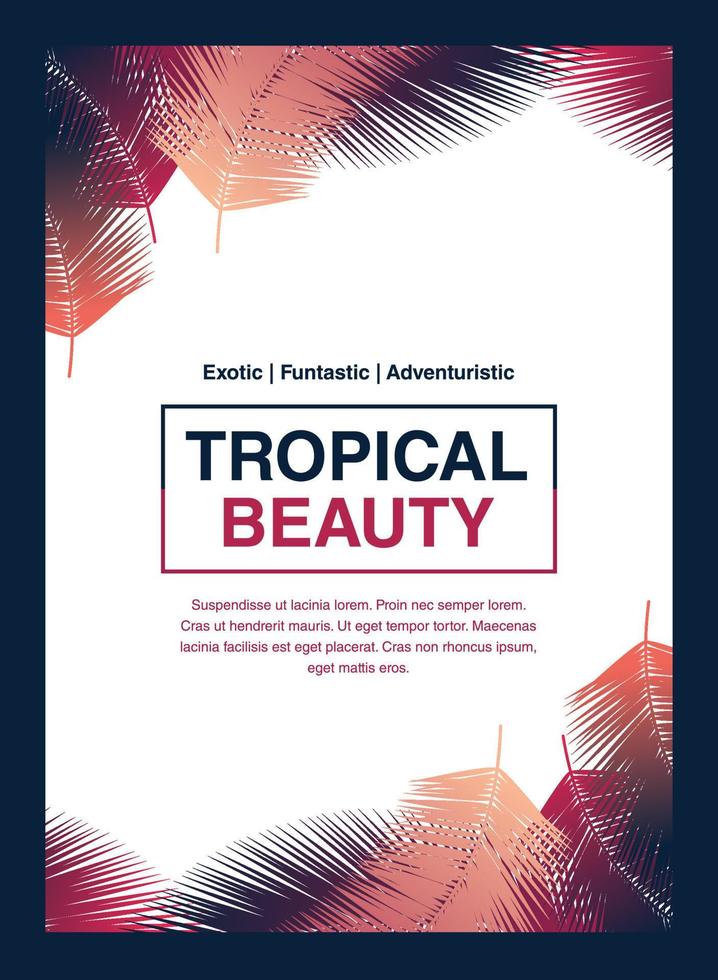 Tropical background for banner, flyer, poster, and more vector