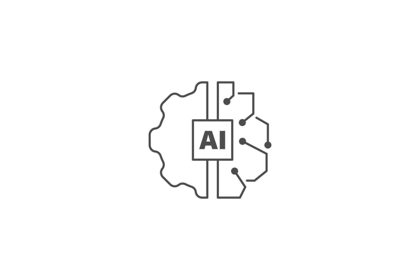 Artificial intellegence AI icon vector design