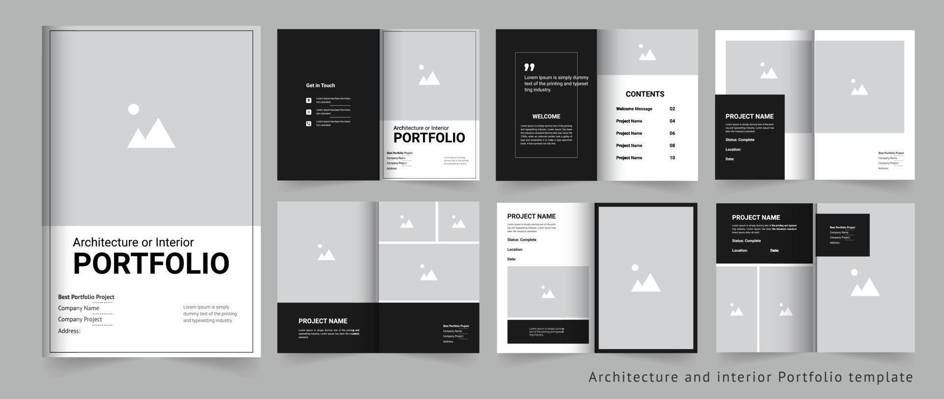 Architecture Portfolio or interior portfolio or project portfolio ...