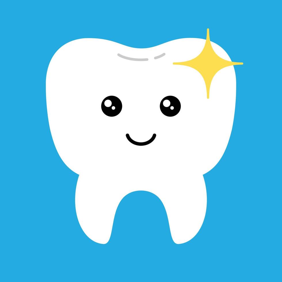 Smiling Healthy Pearly White Tooth Vector