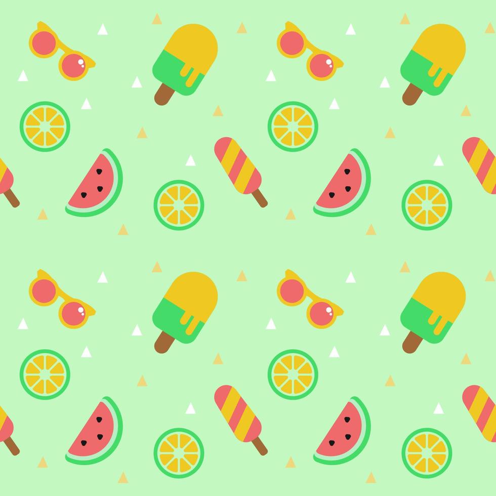 Summer seamless pattern vector