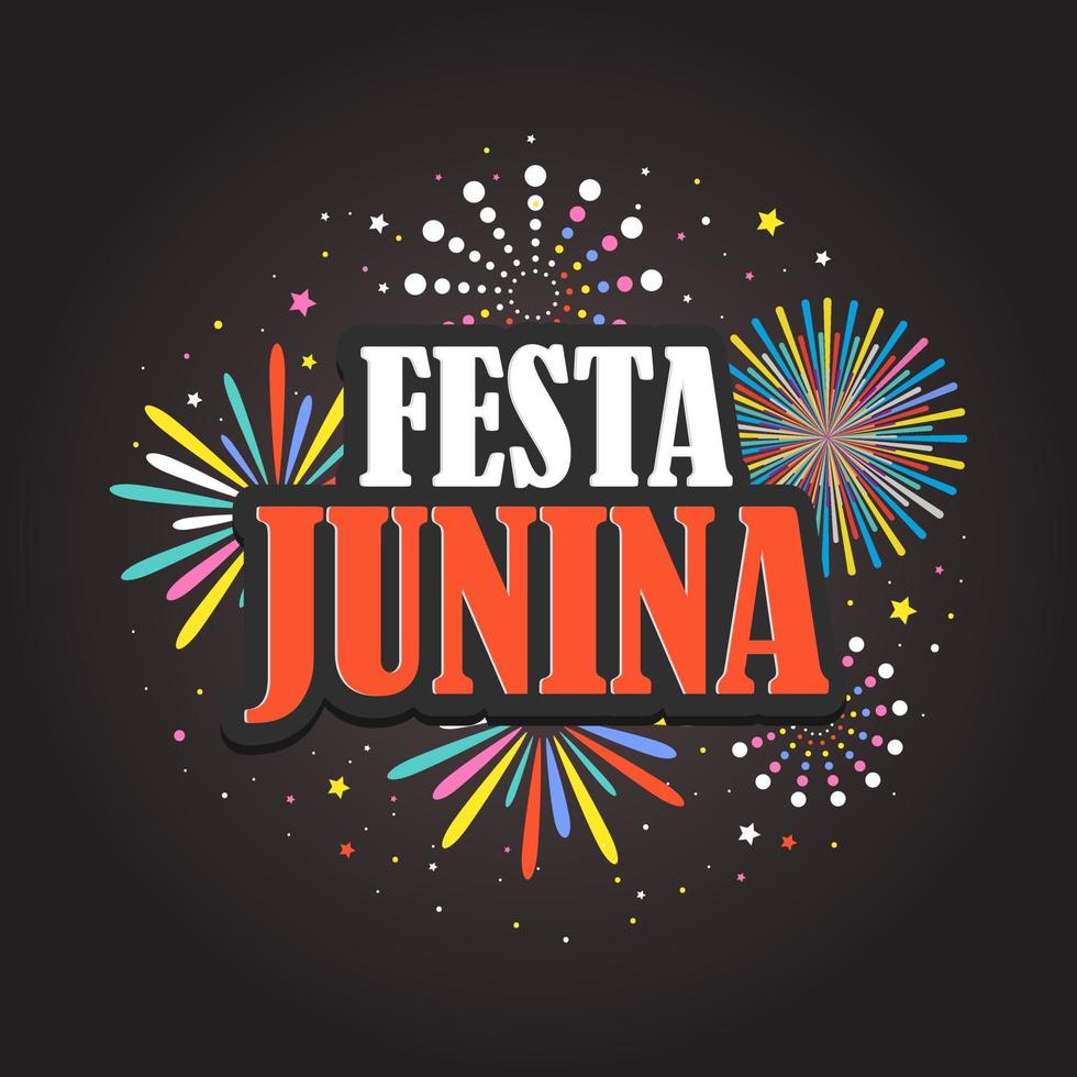 Festa junina background. Celebration for party festival Free Vector illustration colorful design
