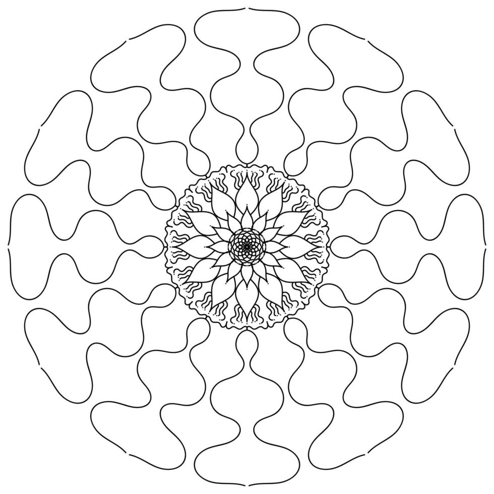 Mandala coloring page. vector mandala eps and image 22969566 Vector Art ...