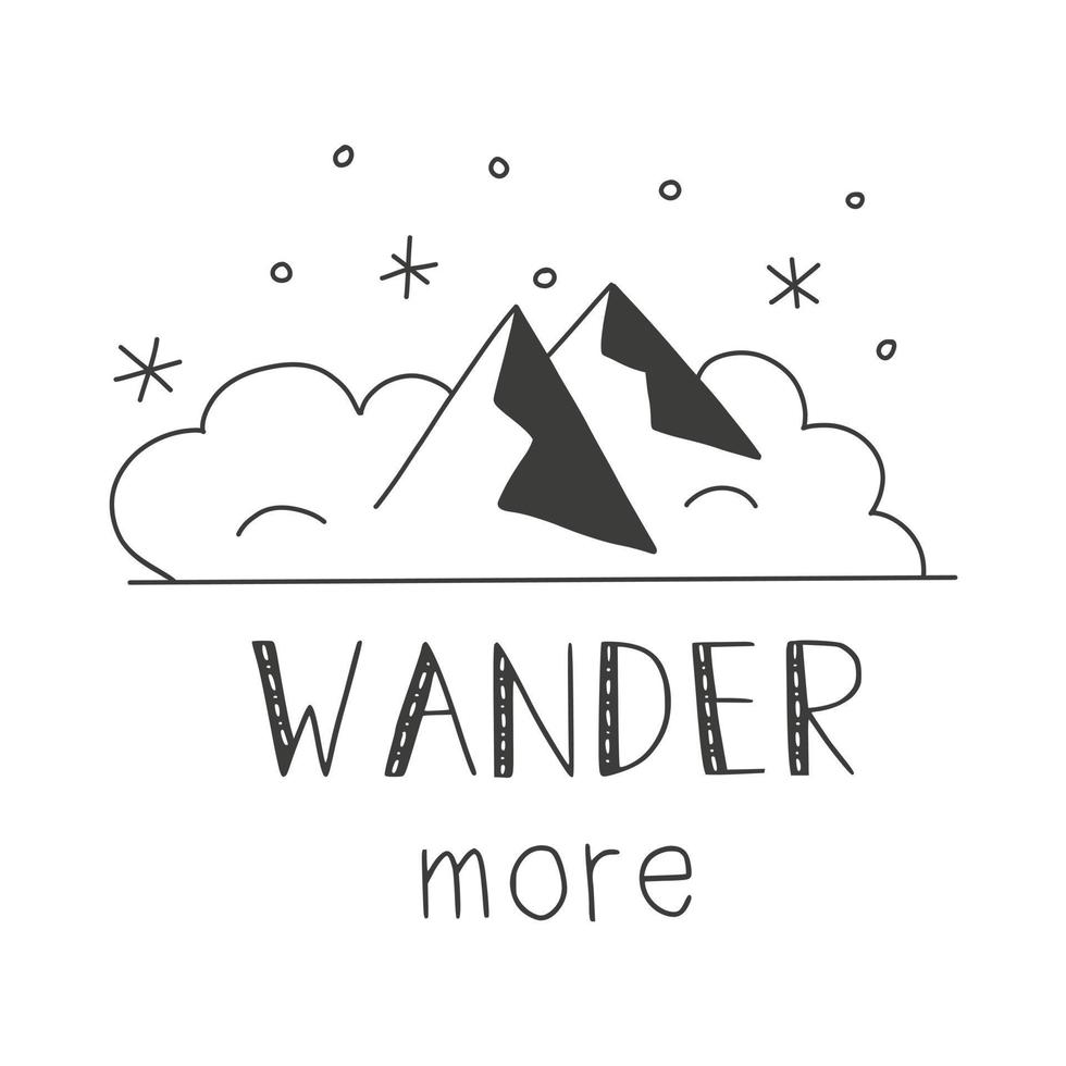 Wander more Phrase Lettering Holiday vector