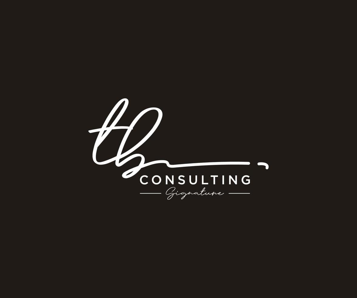 Initial TB signature logo collection template vector. Hand drawn Calligraphy lettering Vector illustration.